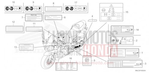 CAUTION LABEL CBR600R3R de 2024